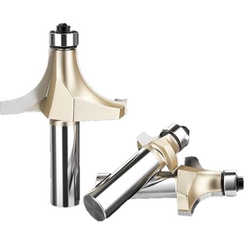 1/2 1/4 Handle Carbide Woodworking Tool Fillet Milling Cutter Use for Engraving Trimming Machine Gong Knife Slotting Router Bit