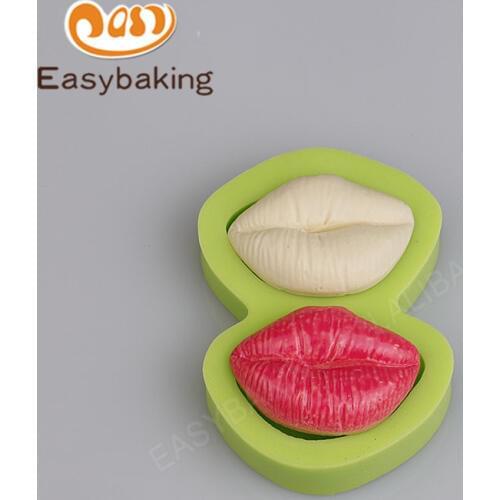 1 PC Temptation Sex Lips Cake Mold Silicone Fondant Wedding Baking Mold Fondant Chocolate Wedding Cake Decorating Tools