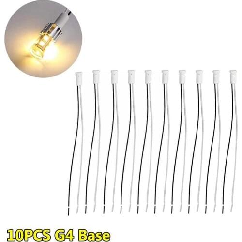 10pcs G4 Lamp Holder Socket Plug Special Ceramic G4 Connector Hold Wire And Pottery Holder Porcelain For Lamp Socket Base H E6X2