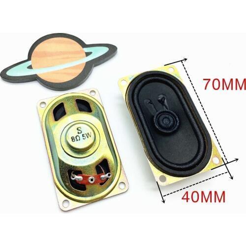 2PCS LCD TV Speaker connectors,Rectangular 40*70MM speaker 8 ohm 5 watt LCD Monitor / TV speaker 8R 5W 40*70MM