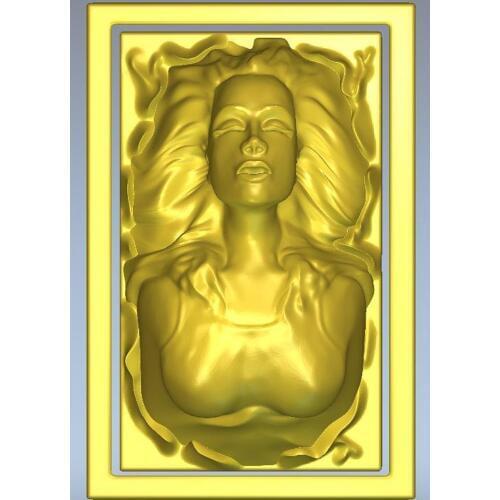 3d model relief for cnc in STL file format lips