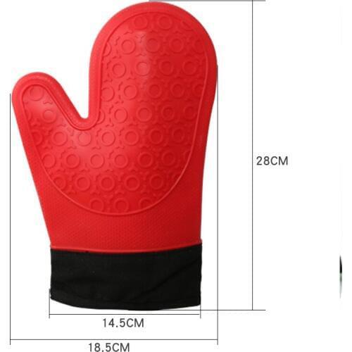 5color Food Grade Thick Heat Resistant Silicone Glove DIY Cake Baking Glove Kitchen Barbecue Oven Cooking Mitt BBQ Grill Gloves