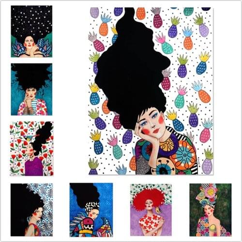 5d Diy Diamond Painting Art Painting Woman Hair Square/Round Diamond Embroidery Wall Decoration Mosaic Set Diamond Art
