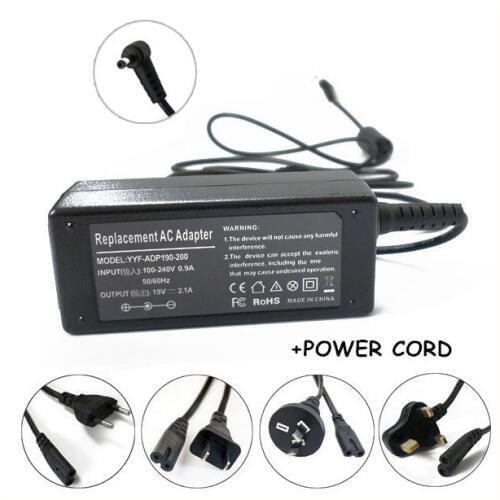 19V 2.1A Laptop AC Adapter Notebook Charger For Caderno Asus Eee PC Seashell 1005HA 1015PE 1015 1005HAB 1215 1215T 1215P Series