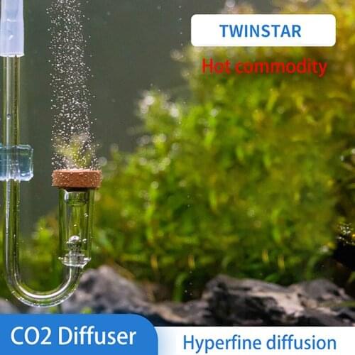 1Set Acrylic Transparent CO2 Diffuser Suction Cup Fixing Atomizer Bubble Counter Aquarium Plants Water Grass Regulator Tool