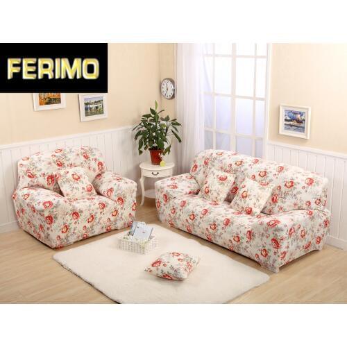 Peony Flower Printed Sofa Cover Spandex Elastic Stretch Slipcover All-inclusive Sofa Towel Wrap Tight Couch Covers