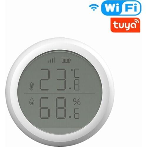 Dropping Temperature And Humidity Sensor With LCD Screen Display Working With TuYa ZigBee Hub Battery Powered Smart home