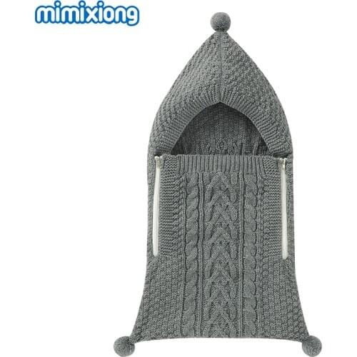 Baby Sleeping Bags Newborn Infant Autumn Winter Swaddle Wrap Envelopes with Hood Toddler Zip Up Sleepsacks for Stroller Envelope