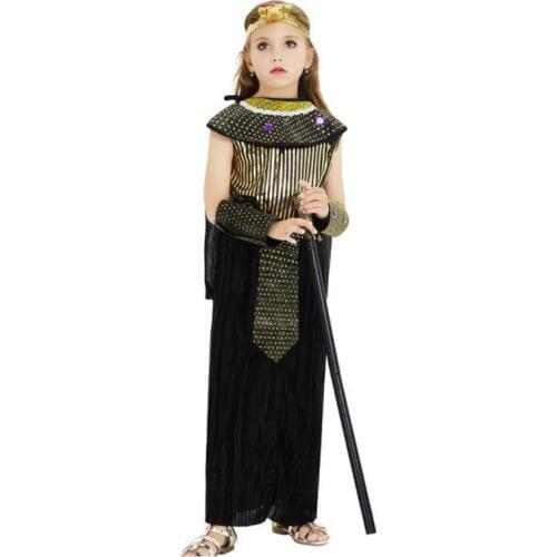 Halloween Costume For Kids Baby Pharaoh Queen Egyptian Cleopatra Costume Girls Boys Children Ancient Egypt Fancy Dress Cosplay