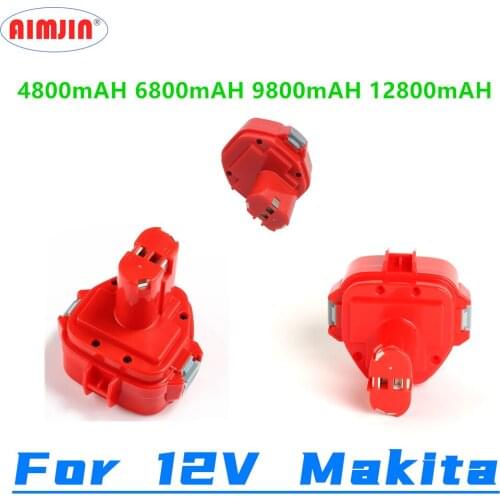 For Makita 12V 4800/6800/9800/12800mAh Ni MH Rechargeable Battery Power Tools Bateria PA12 1220 1222 1235 1233S 6271D L50