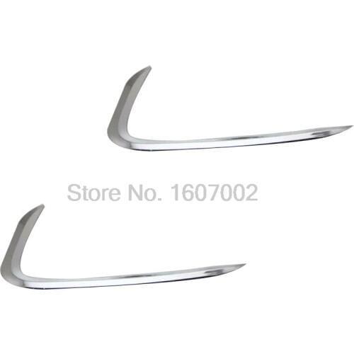 For Renault Kwid 2016 2017 2pcs Chrome Car Exterior Front Fog light Lamp Eyelid Eyebrow Molding Strip Trim Cover