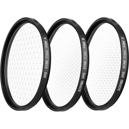 Starburst Effect Filter, Star Starlight Lens, Eight-line Link Cross Camera Filter, SLR Accessories, Suitable for All Cameras
