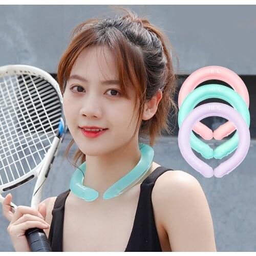 2021 Hot Summer Neck Cooling Tube Cold Gel Ice Pack Chill Freeze Neck Cooler Camping Reusable Neck Cooler