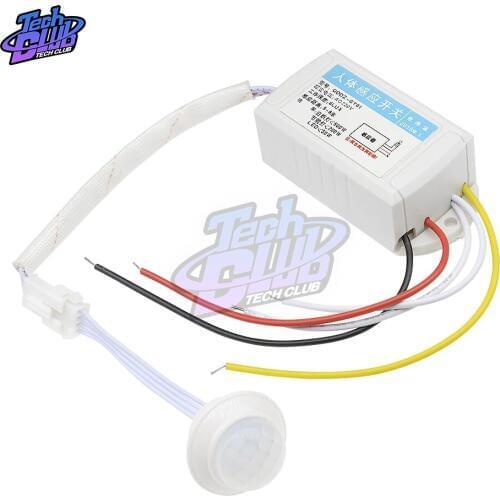 AC 110V 220V IR Infrared Module Body Sensor Intelligent Light Lamp Motion Sensing Switch Adjustable Movement Sensing PIR Switch