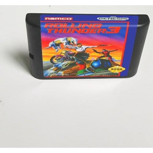 Rolling Thunder 3- 16 Bit MD Game Card for Sega Megadrive Genesis Video Game Console Cartridge