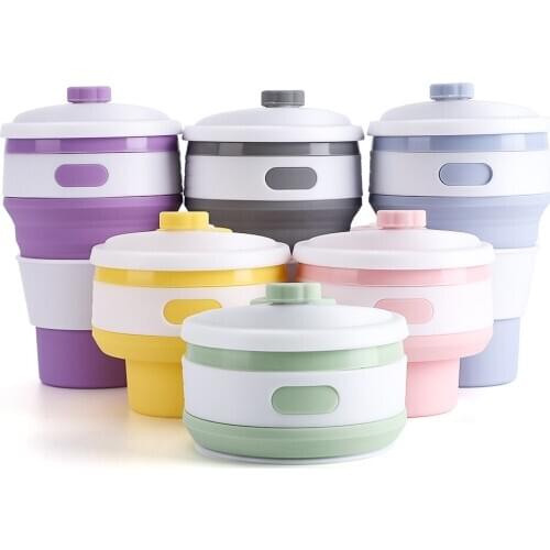 Coffee Mugs Travel Collapsible Silicone Cup Folding Water Cups BPA FREE Food Grade Drinking Ware Mug Tea Coffee Cups