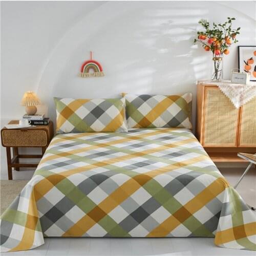 3 Pcs Bed Set Bedsheets Queen King Twin Size Flat Sheet 1 Pc Bed Sheet + 2 PillowcaseBed Linen Fitted Sheet