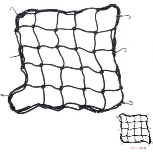 Motorcycle Luggage Net Bike 6 Hooks Hold down Fuel Tank Luggage Mesh Web Bungee Black Motorcycle Bike 6 Hooks Tank Car styling