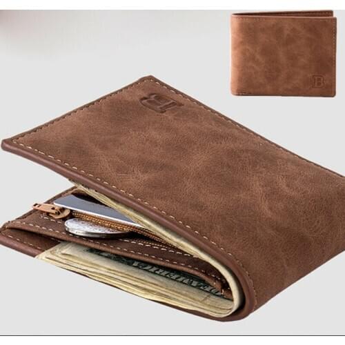 Mens Wallets Business Leather Wallet Pocket Card Holder Clutch Slim Purse Short Wallets