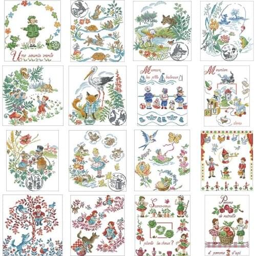 Fairy tale series 2 patterns Counted Cross Stitch 11CT 14CT 18CT DIY Chinese Cross Stitch Kits Embroidery Needlework Sets