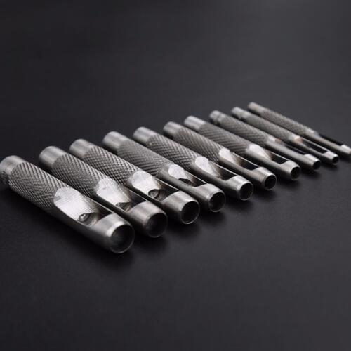 Leather Hollow Punch Set, Leather DIY Handicraft Rubber Cloth Multi-purpose Paper Gasket Punch DIY Leather Craft Punching Tool