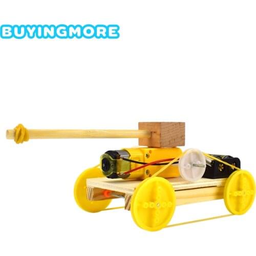 Tank Model Kit DIY Experimental Science Toy for Kids Manual Assembly Wooden Model Set Science Educational Toys for Children Gift