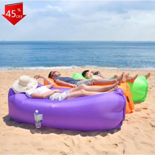 2021 NEW Camping Inflatable Sofa Lazy Bag 3 Season Ultralight Down Sleeping Bag Air Bed Inflatable Sofa Lounger