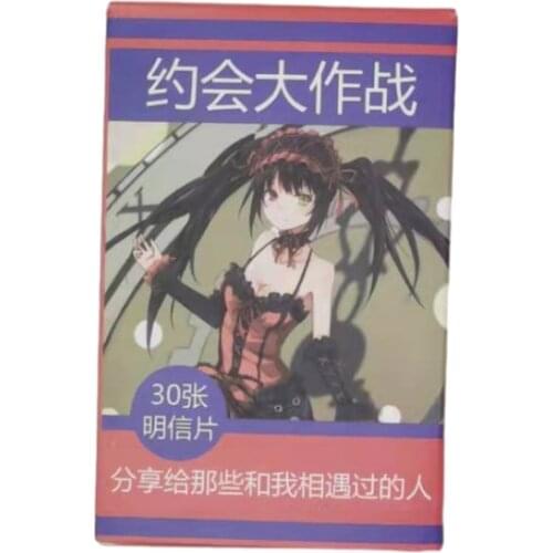 30pcs Anime Cards DATE A LIVE Postcard Greeting Card Message Card Christmas Gift Toys for Children