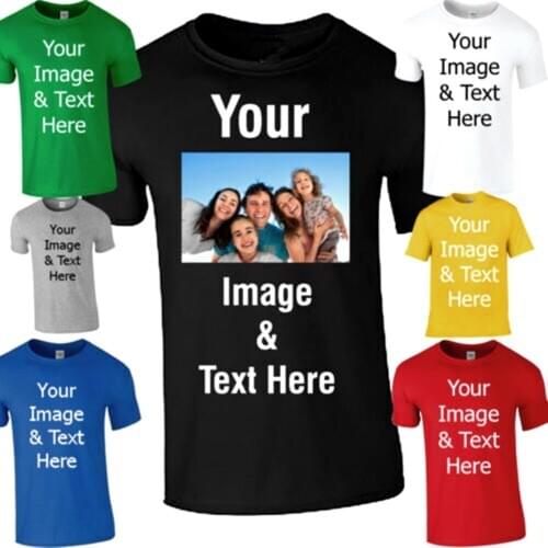 Custom Personalized T Shirt Transfers Your Image Photo Design Personalised Birthday gift tee USA size XS-3XL