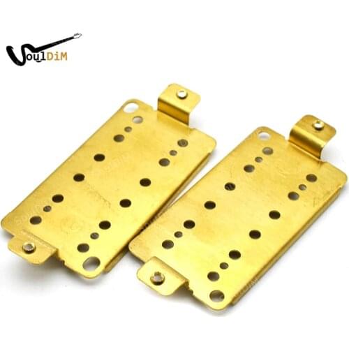 2pcs Durable Brass Humbucker Guitar Pickup Base Plate Neck Bridge Pickup Baseplate for Lp Electric Guitar Replacement Parts