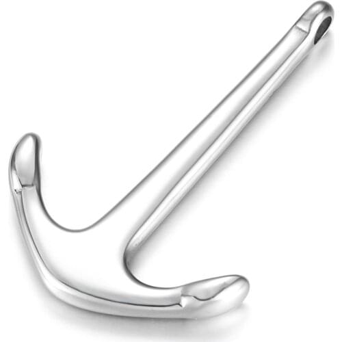 316L Stainless Steel Anchor Pendant Polished Connector Charms Hole 2.5mm Bracelet Hook Closure DIY Accessories Jewelry Making