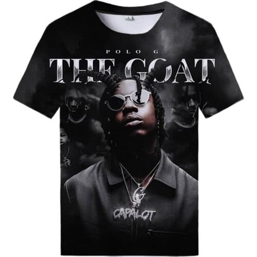Polo G 3D Printed T-shirt Men and Women Round Neck Neutral T-shirt Rapper Polo G T-shirt Cool Casual Tee Tops