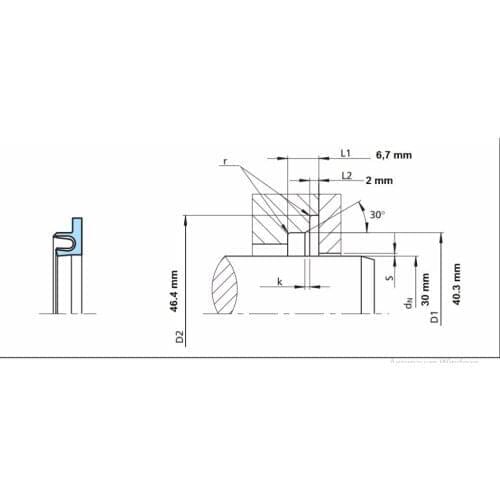 105x115x6.5 Aa 16 PTFE seal Spring-Energized seal PTFE+Fill graphite Separator parts dynamic static Rotary lip steel U shape