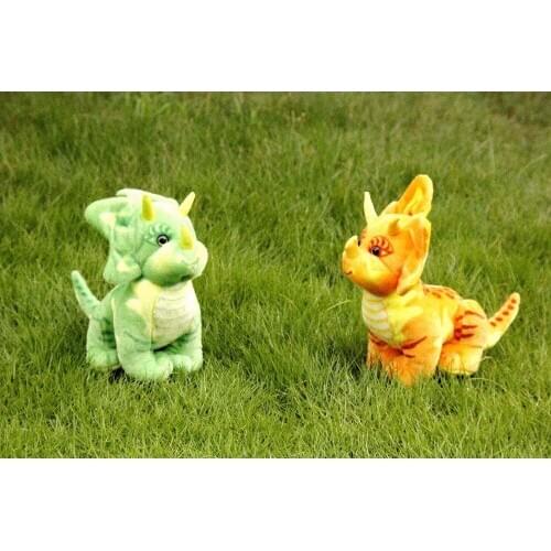 Real life toy about 30cm cartoon dinosaur Triceratops plush toy soft doll toy Christmas gift h0889