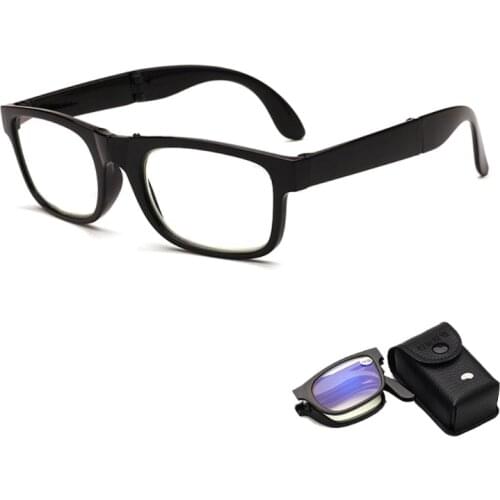 Foldable Unisex Reading Glasses Presbyopic Eyeglasses Full Frame +1.0 To +4.0