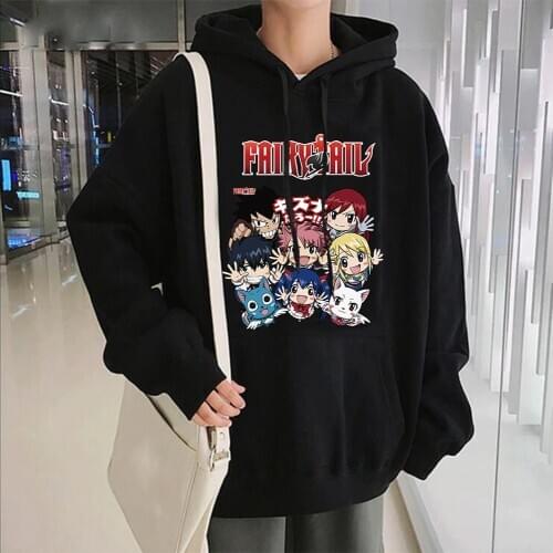 Anime Hoodies Fairy Tail Pullover Hoodies Sweatshirt Men Fashion Hip Hop Hoodie Streetwear Tops