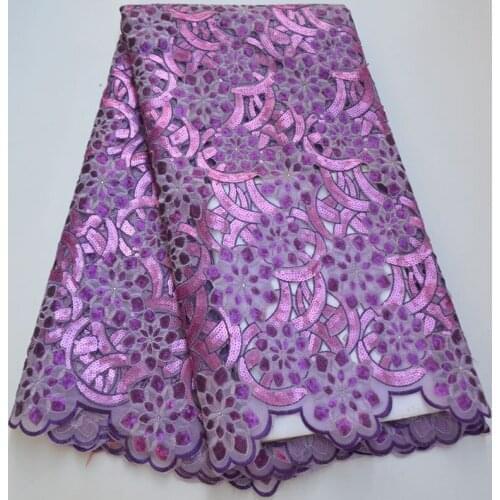 High Quality Sequence Tulle Lace Fabric Fashion Organza Lace Fabric 2020 African Lace Fabrics with Sequins for Party Dress VC5-6