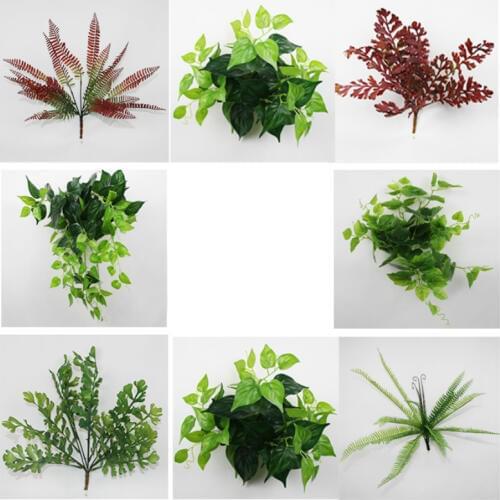 High quality 1Pcs Artificial Flower Leaves Plants Pretty Fake Lifelike Plastic Persian Grass Lysimachia Fern floral decoration