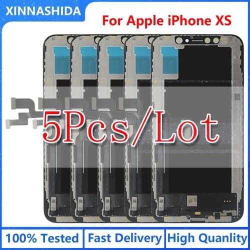 5pcs/lot LCD Display For Apple iPhone XS LCD Display Touch Screen Digitizer Assembly Replacement For iPhone XS LCD