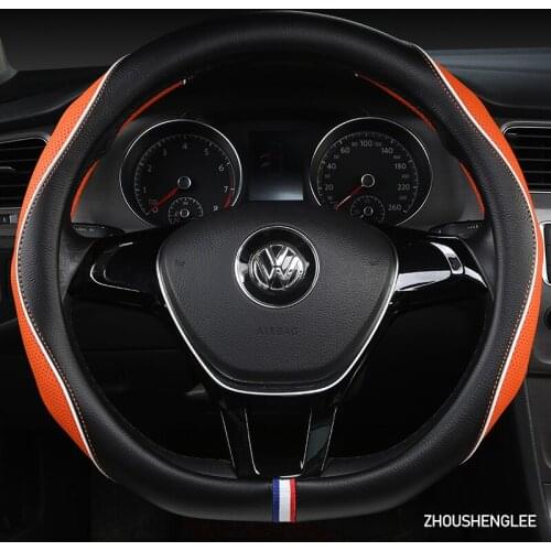 ZHOUSHENGLEE Microfiber Leather Car Steering Wheel Cover For Suzuki Vitara Swift Jimny SX4 S Cross Dzire Celerio Ertiga APV