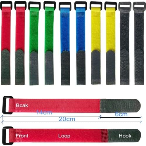 10pcs/lot 2cm * 20cm nylon Reverse buckle velcros magic hook loop fastener cable ties velcroing strap sticky Line finishing