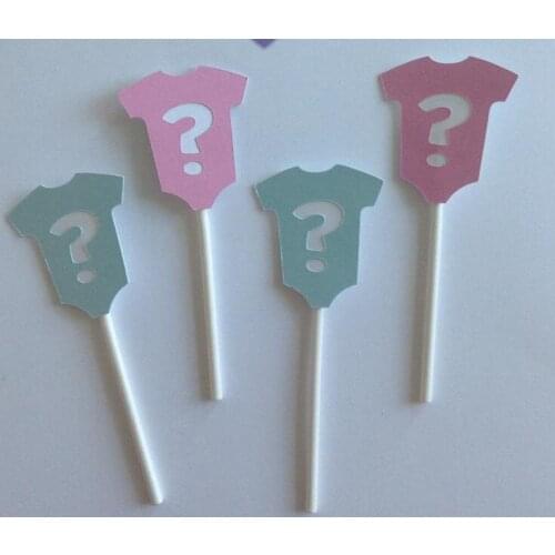 10pcs Gender Reveal Cupcake Topper, Cupcake Toppers, Pink & Blue Cupcake Topper, Gender Reveal Decor, Topper, Cupcake toppers