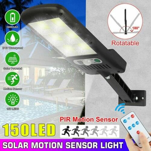 150 LED Solar Street Light Motion Sensor For Outdoor Lighting / Street Lighting