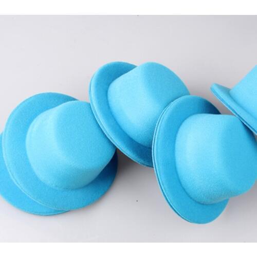 2"(5Cm) Children Party Hats with Hairpins Fashion Mini Top Hats Nice Church Hats Millinery 15 Color can be Choose 100Pcs/Lot