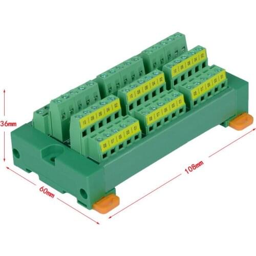 30 channels to 30 Channels DIN Rail Mounting board Panel Mounting for power supply distribution terminal blocks splitter board