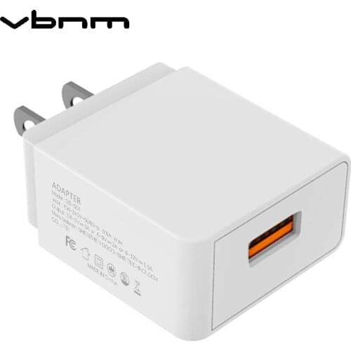 VBNM Quick Charge 3.0 USB Cell Phone Charger 18W 5V 3A 9V 2A 12V 1.5A Power Adapter For iPhone iPad Android Samsung HUAWEI