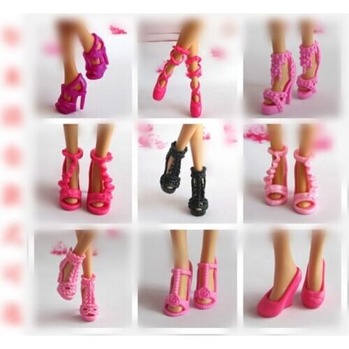 1/6 Doll Accessories Fashion Sneaker Flat Shoes Genuine Sandals Shoeshigh-heeled shoes for Barbie Doll Shoes