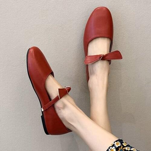Spring Autumn Women Mary Janes Shoes Bowtie Slip on Shoes For Ladies Flats Cute Boat Shoes Ballet Flats zapatos mujer 9129G