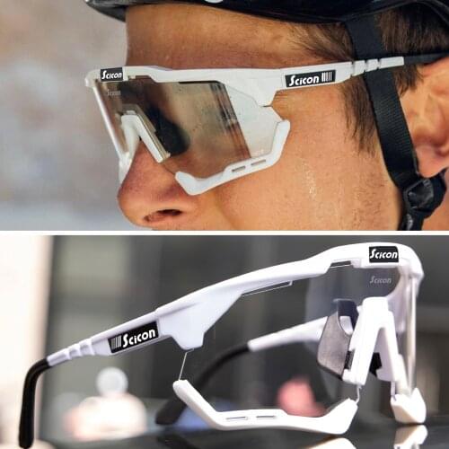 SCICON photochromic cycling glasses men women outdoor sports cycling sunglasses mountain bike road bicycle cycling eyewear 1lens
