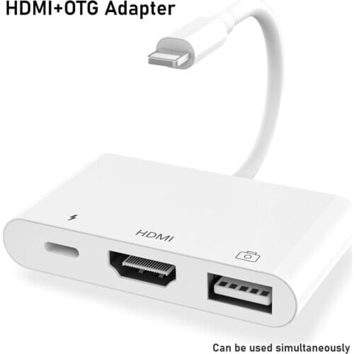HDMI Adapter OTG Converter 3-IN-1 Cable Hub 1080P 4K HD Adapter for i-Phone i-pad Tablet TV PC Monitor